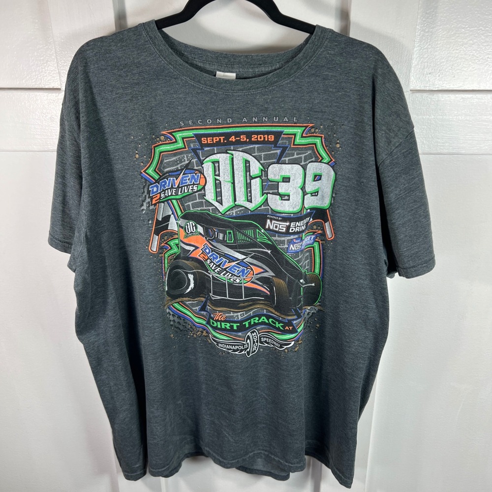 Gildan Softstyle BC39 Indianapolis Motor Speedway Dirt Track Racing T-Shirt 2XL